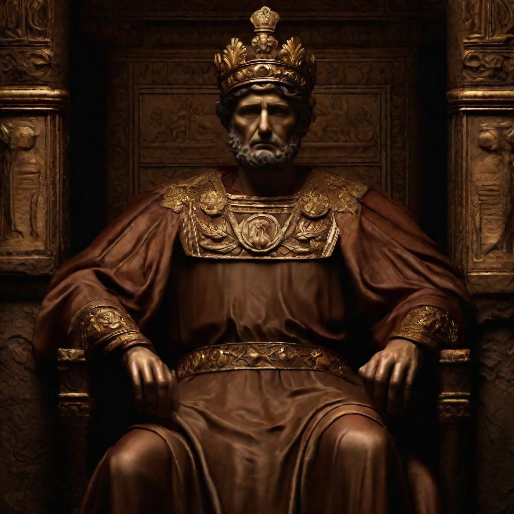 Roman Emperor Porphyry Portrait in Imperial Style