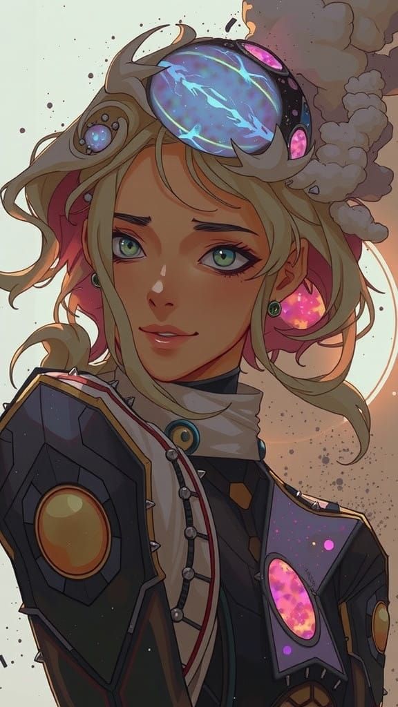 Hyperrealistic Cosmic Explosion Art in Mid Shot