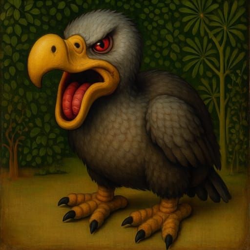 Angry Dodo Bird with Criminal Record, Bosch & Rousseau Style