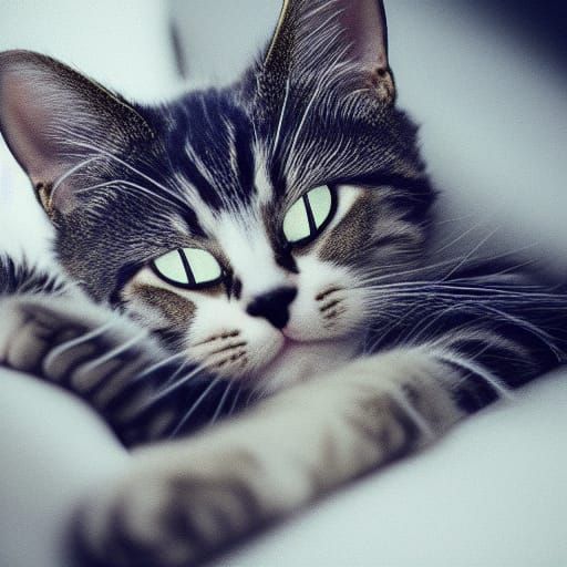 Sleeping Cat: Epic Digital Matte Painting