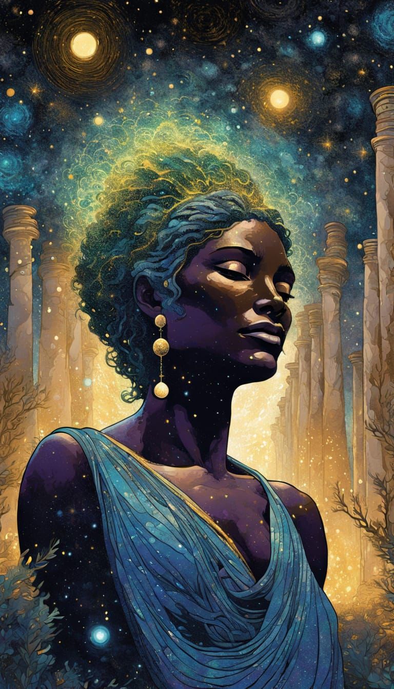 Mysterious Dark Goddess in Cypress Grove