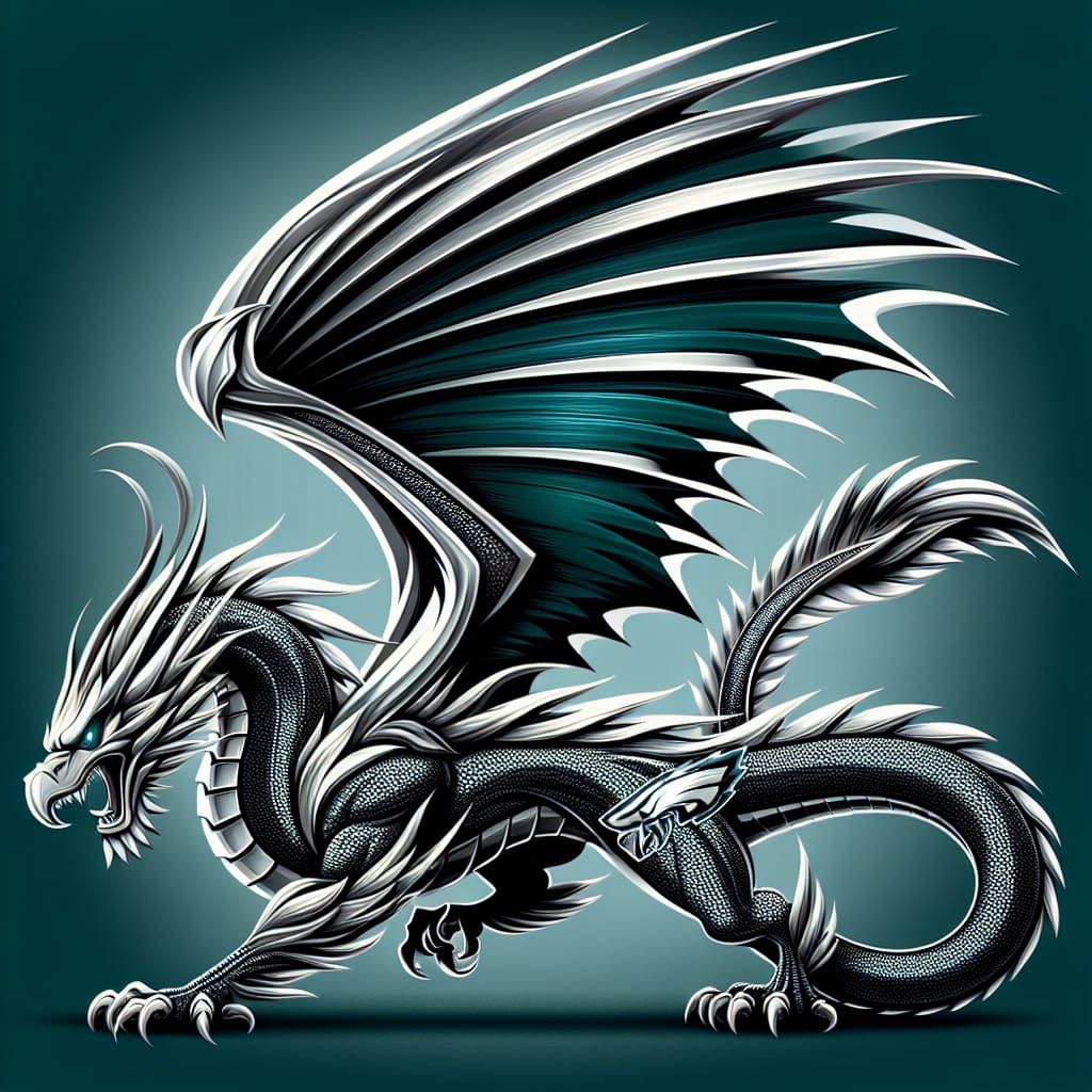 Midnight Green Dragon Embodies Philadelphia Eagles Spirit
