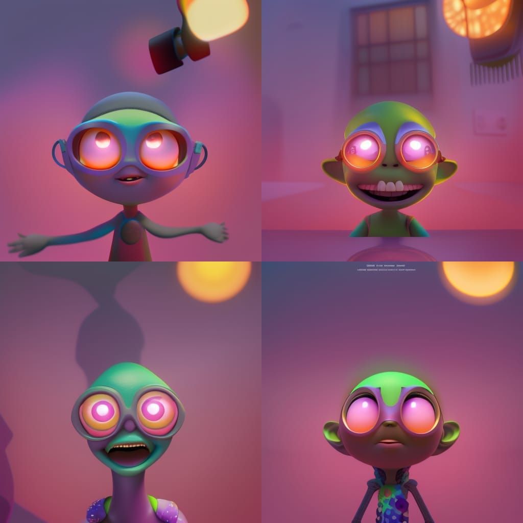Friendly Monsters Concept Art in 3D
