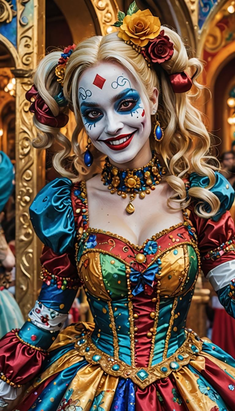 Harley Quinn in Venetian Carnival Fantasy