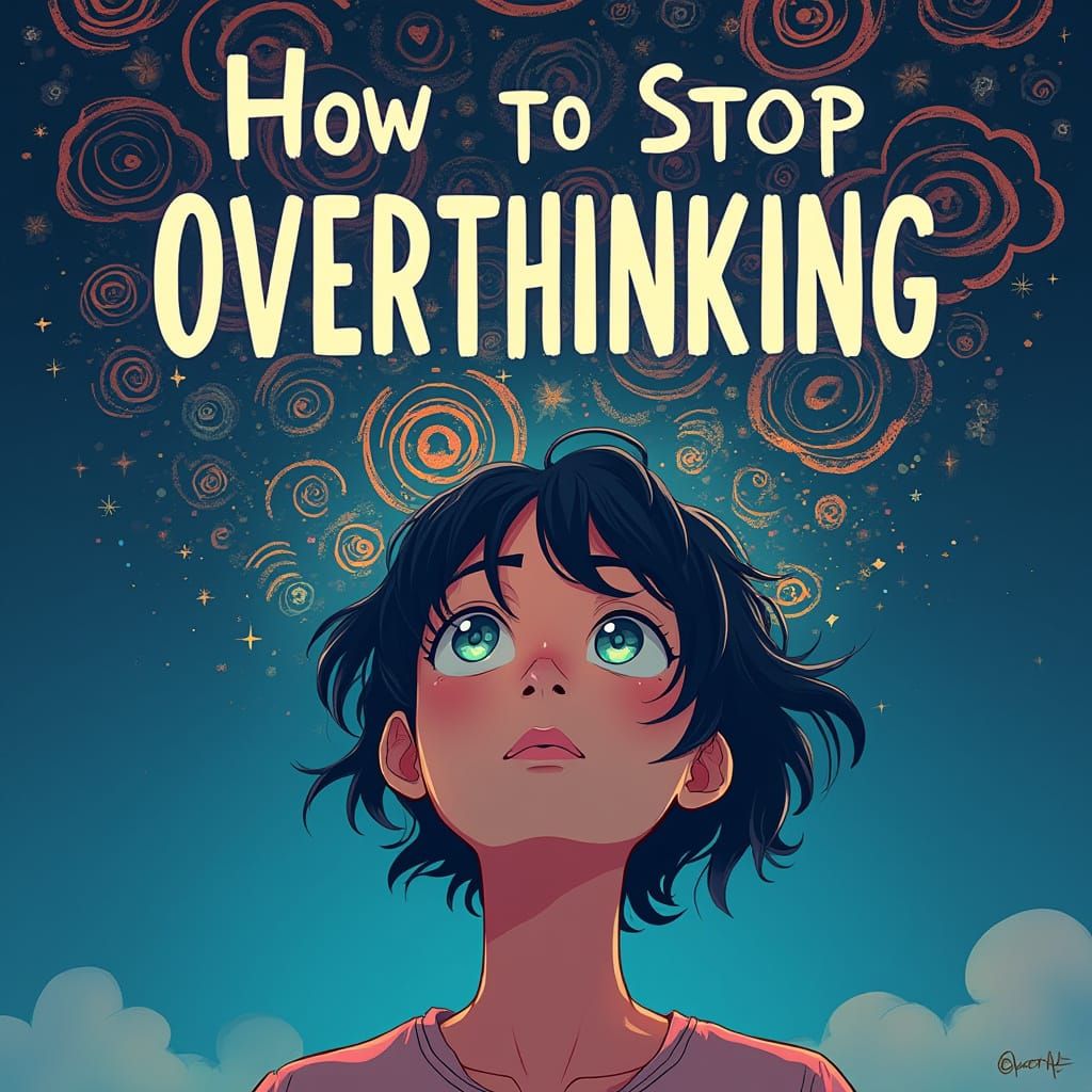 Manga Book Cover: How to Stop Overthinking