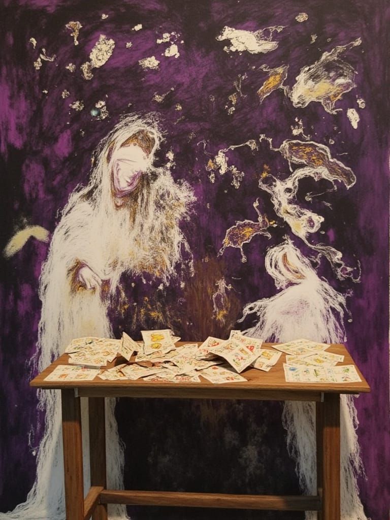 Mystical Calligraphy Master & Artist in Purple Dusk