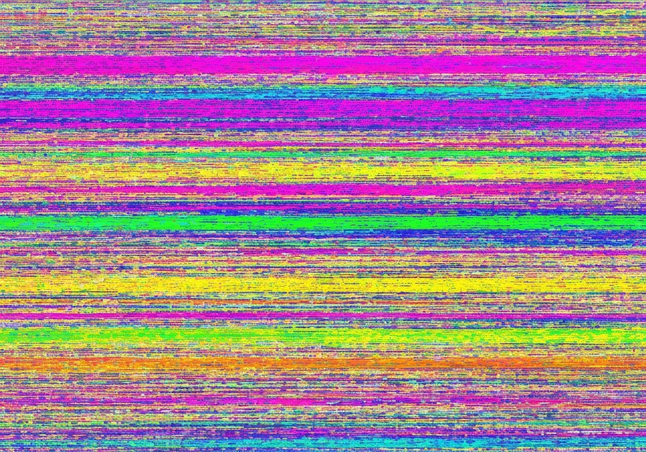 Vibrant Glitch Art: Abstract Lines and Streaks