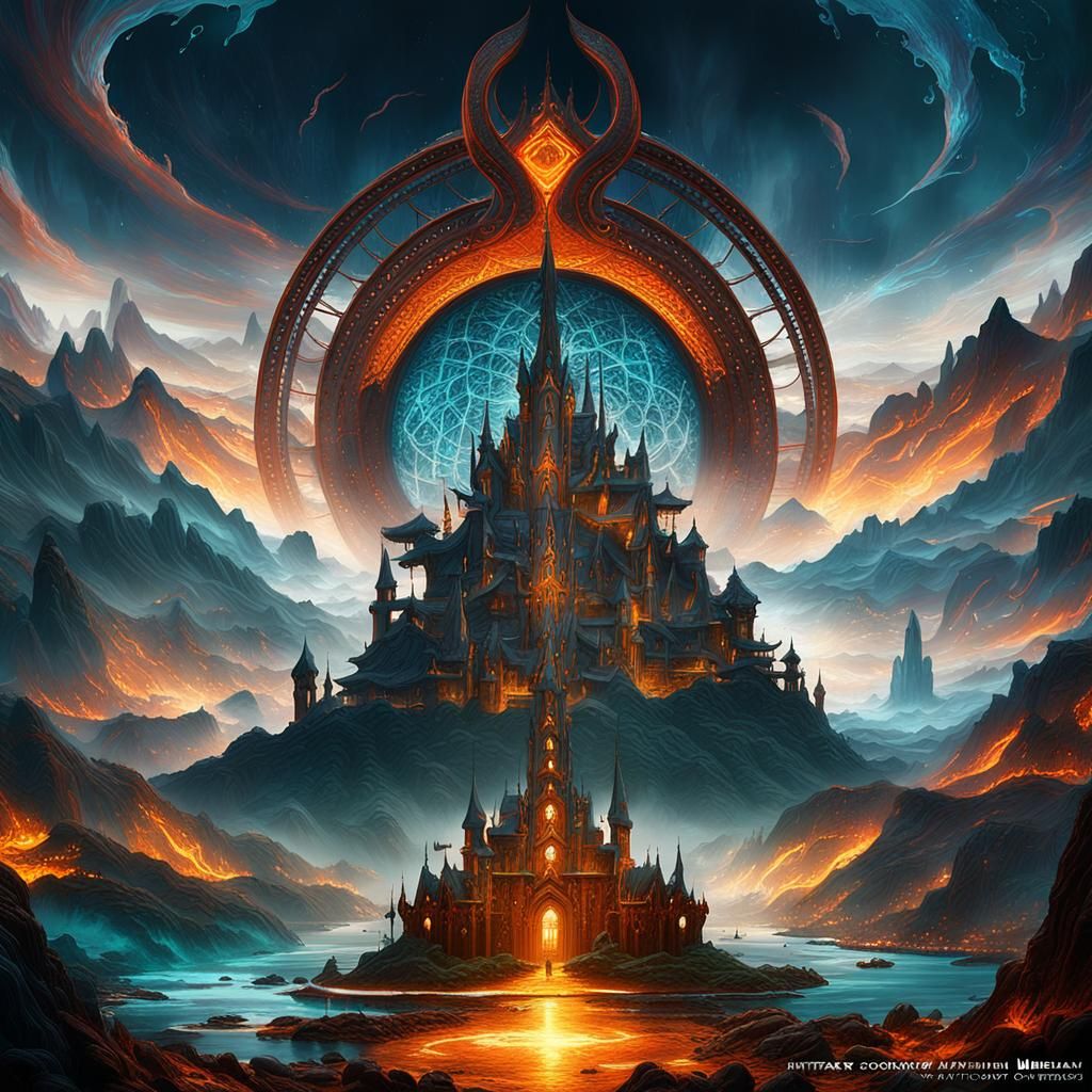 Fantastical Girl in Detailed Matte Painting