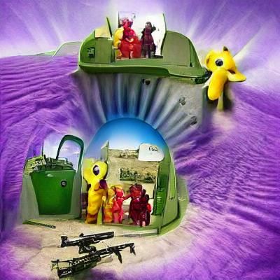 Teletubbies in Unlikely Scenario