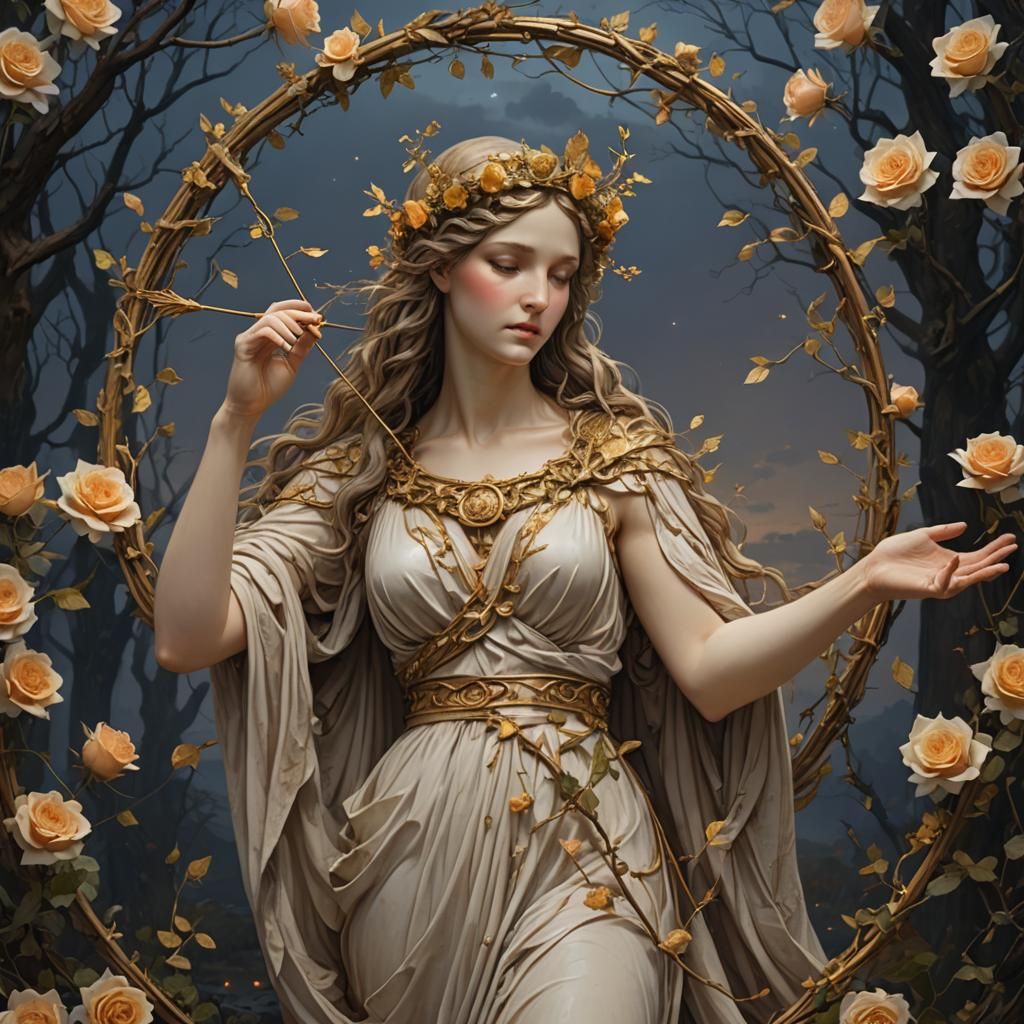 Erato: Goddess of Lyrical Poetry in a Dreamscape