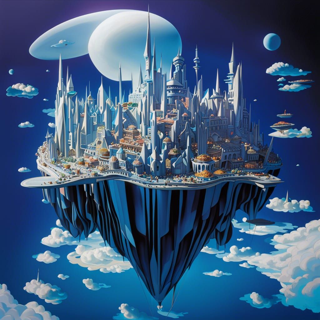 A flying city called "Laputa."