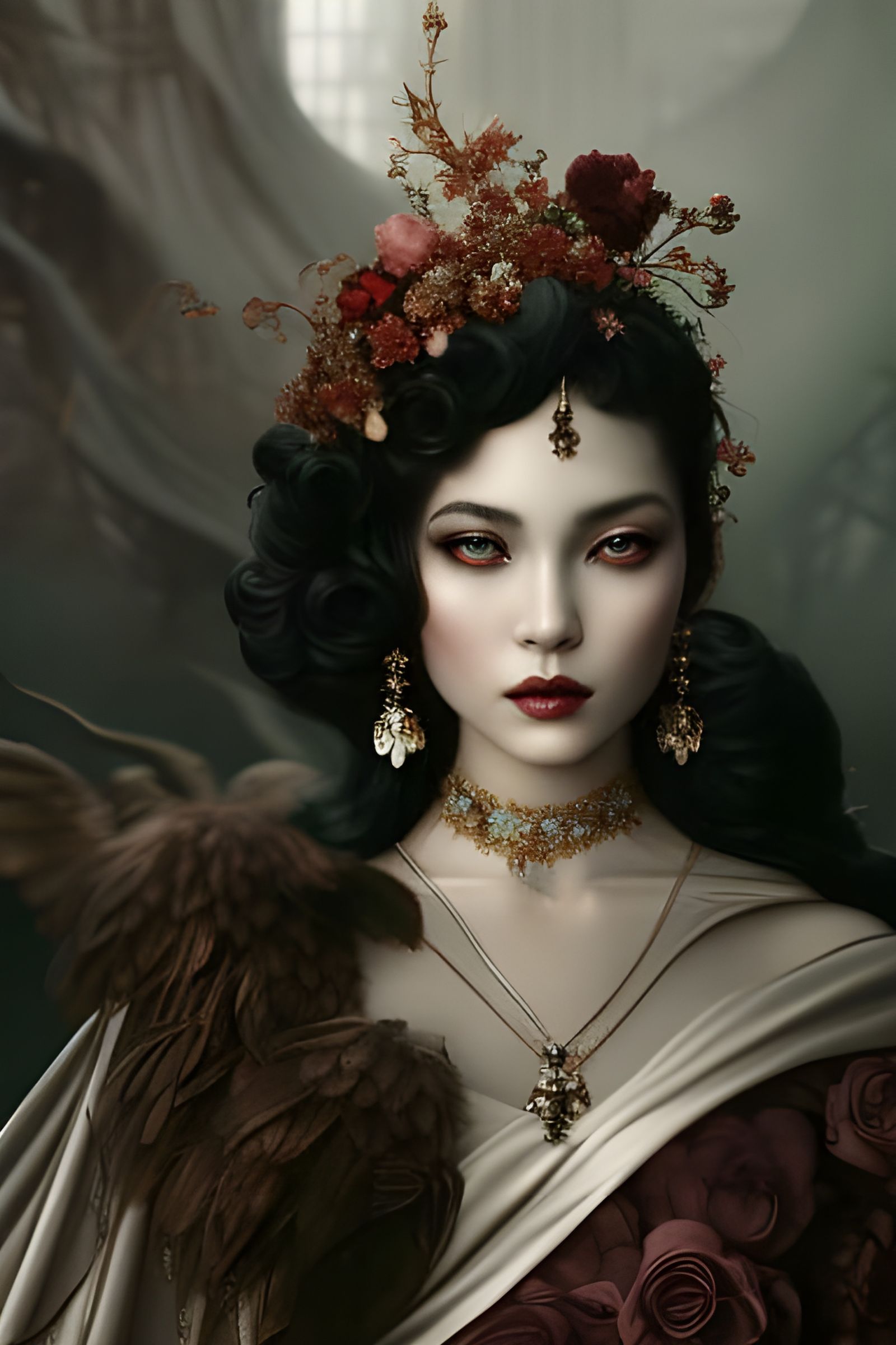 Intricate Dress, Beautiful Face, Hyper-Detailed Digital Art