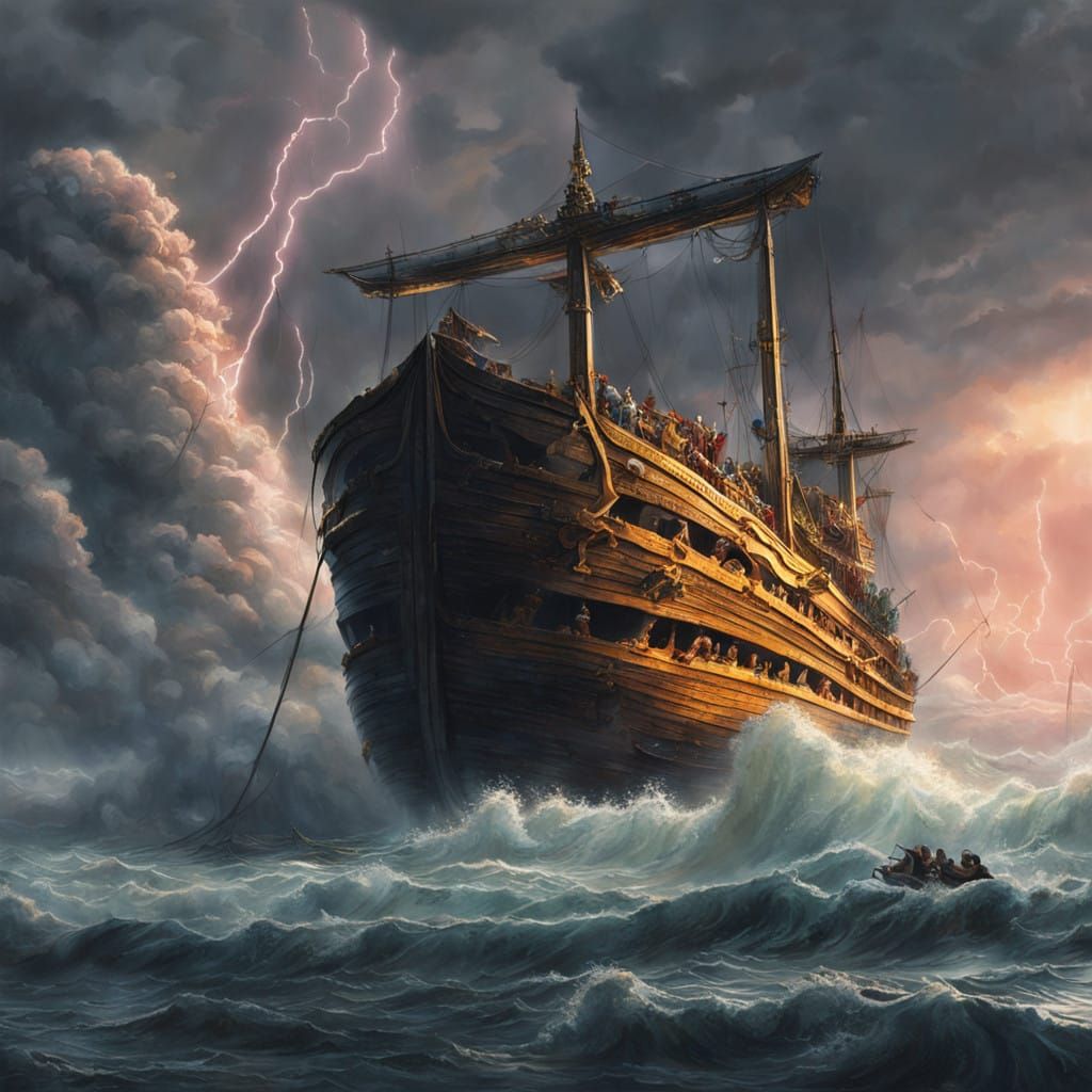 Majestic Ark Rides Out the Great Flood in a Futuristic Storm