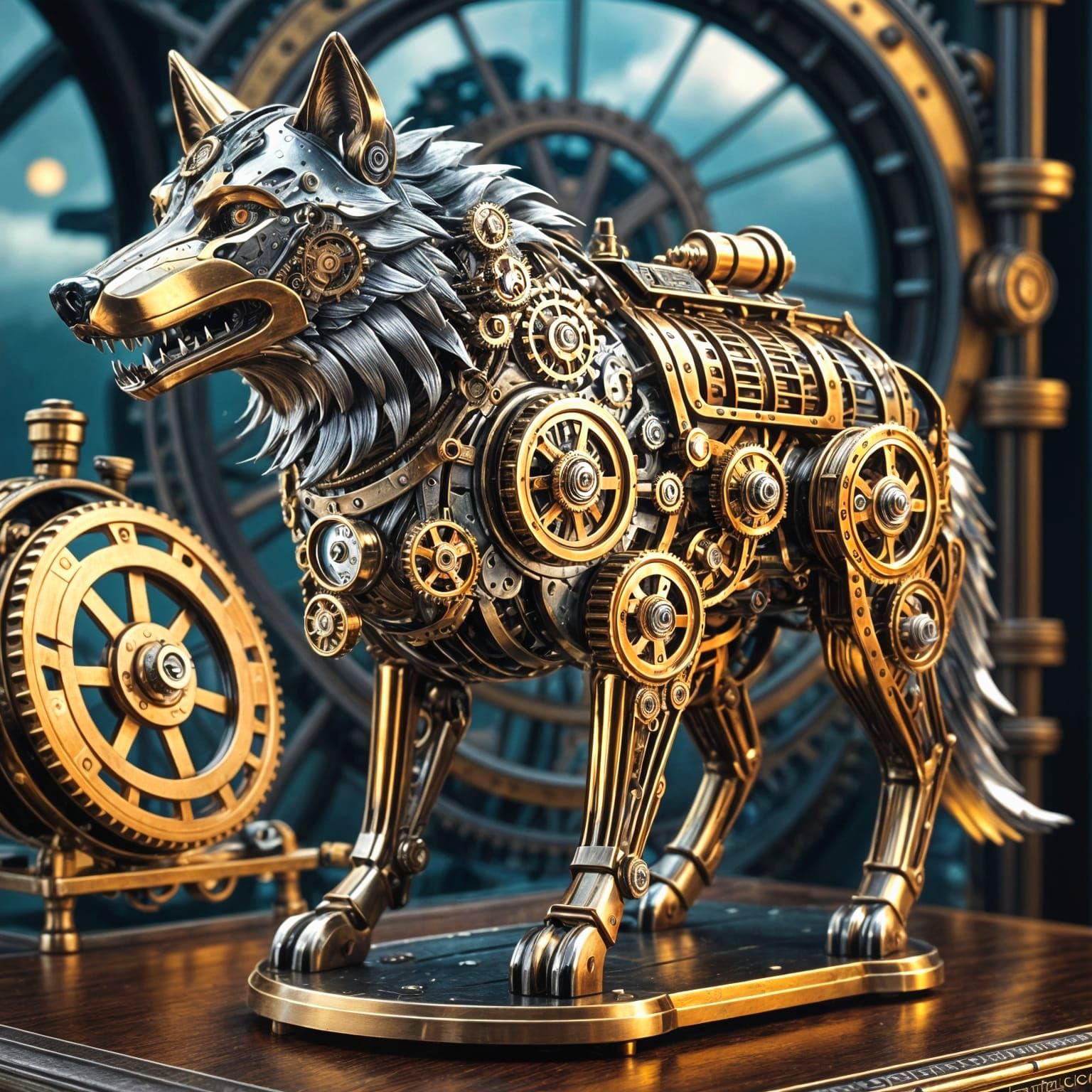 Clockwork wolf