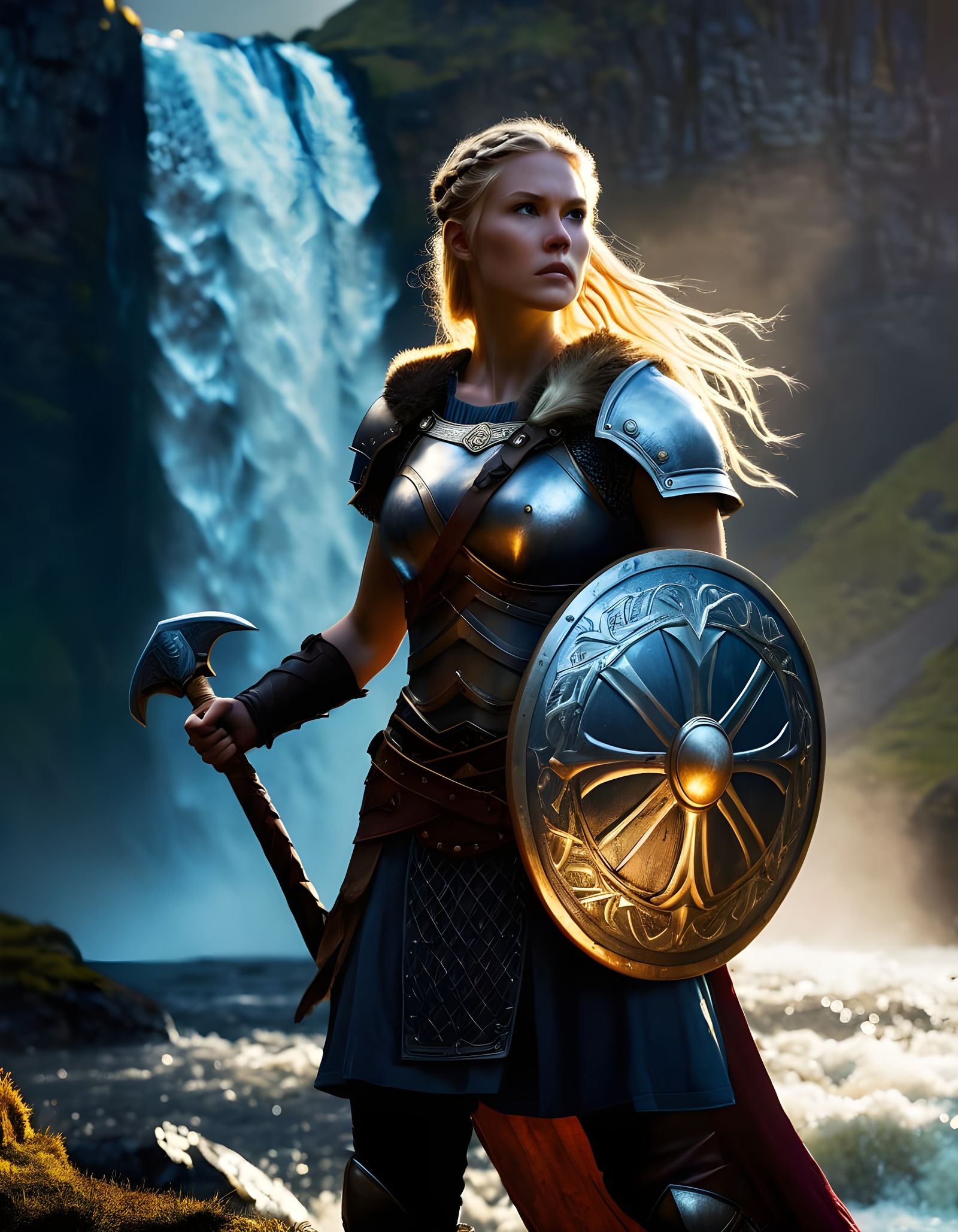 Viking Shield Maiden in Dark Fantasy