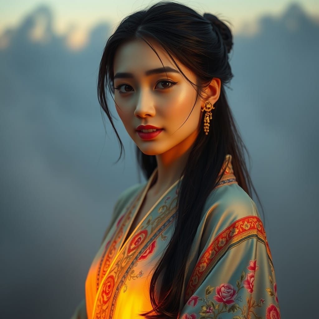 Ethereal Beauty in Two-Tone Twilight