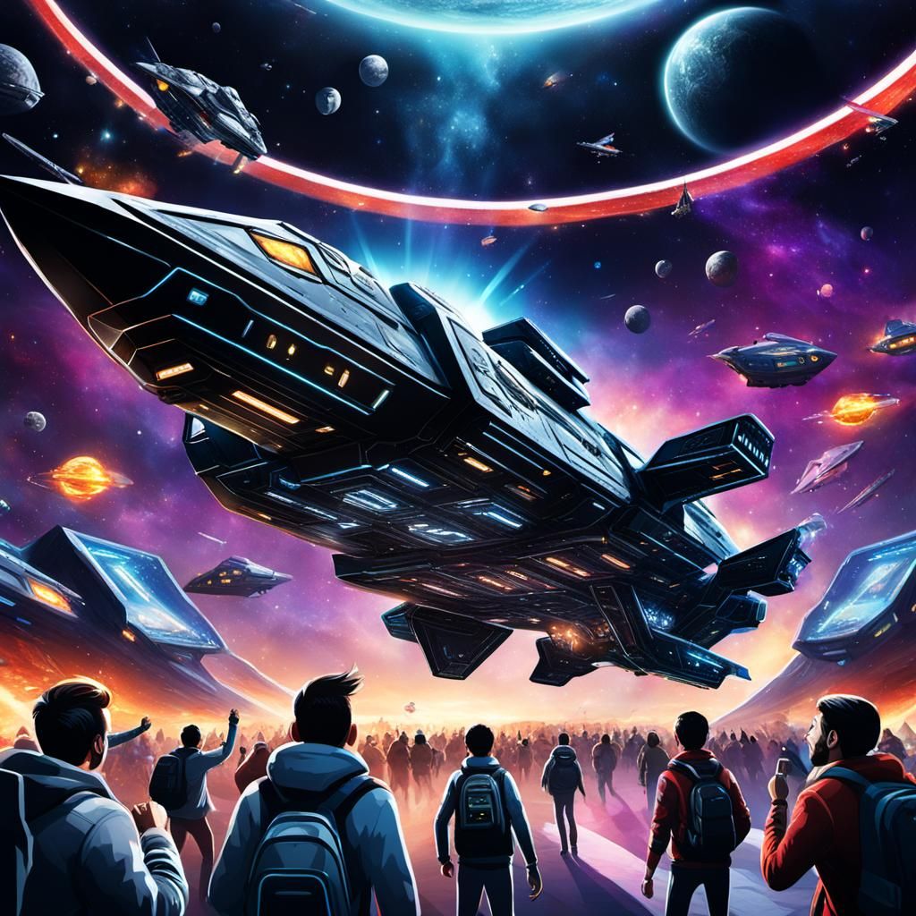 Black Friday: Excited Gamer in Spaceship