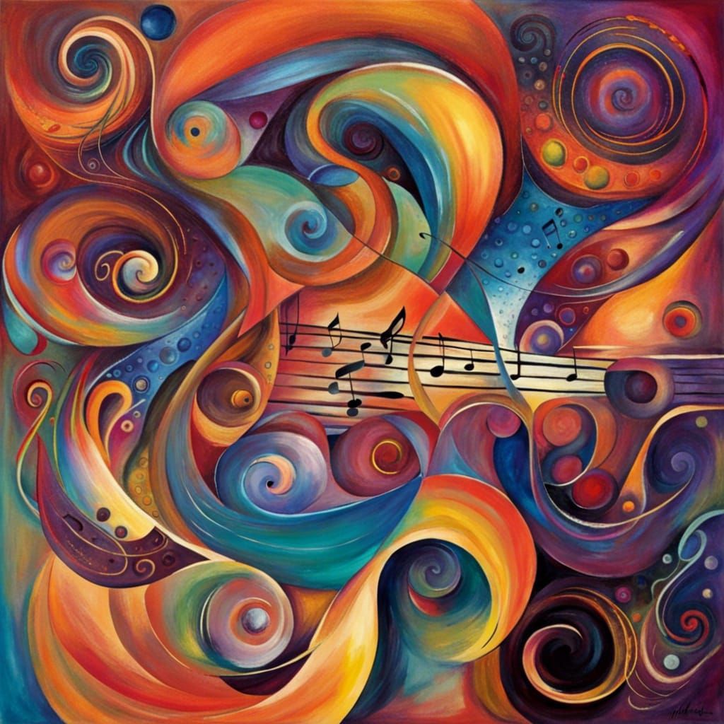 Abstract Art: Music Shapes Colors and Forms