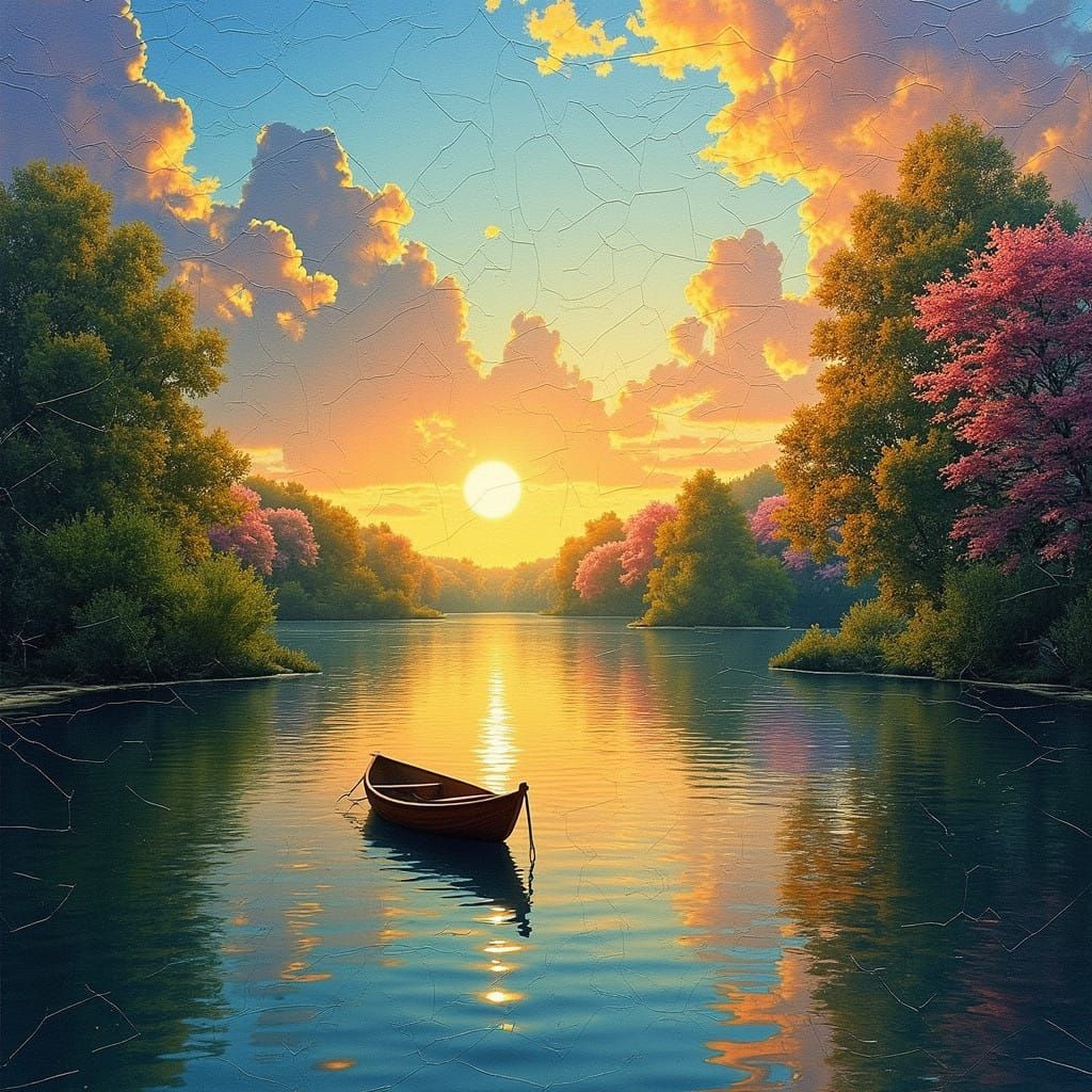 Surreal Fantasy Landscape at Dusk