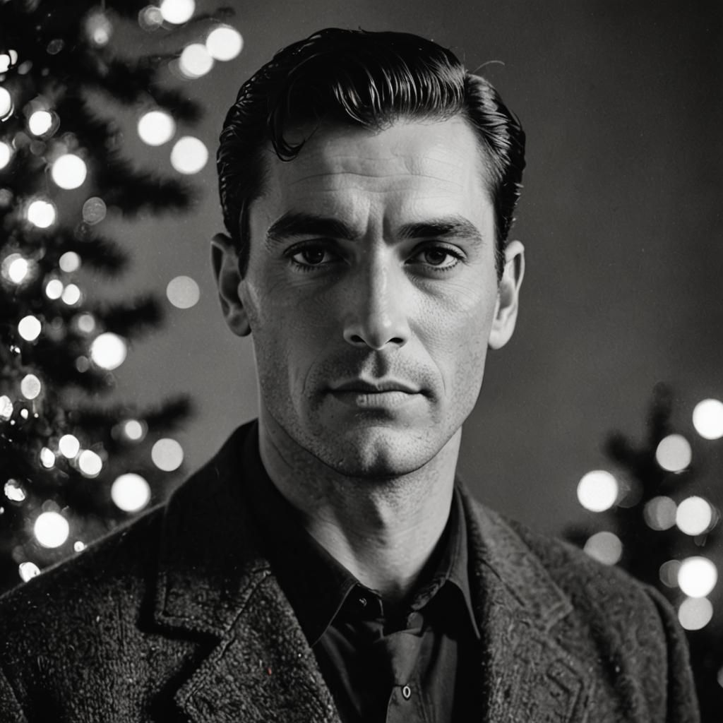 1950s Crooner Portrait with Intense Gaze