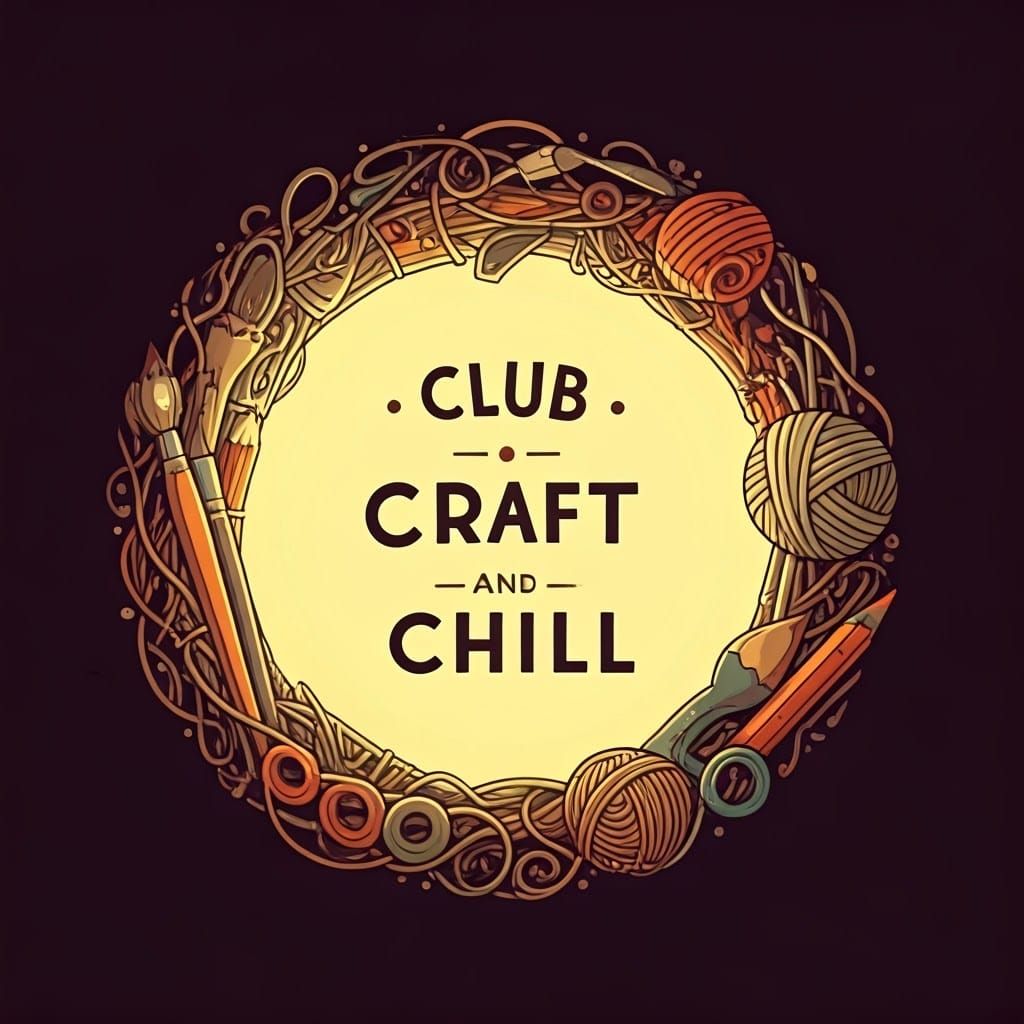 Craft Club Logo in Folk Art Style