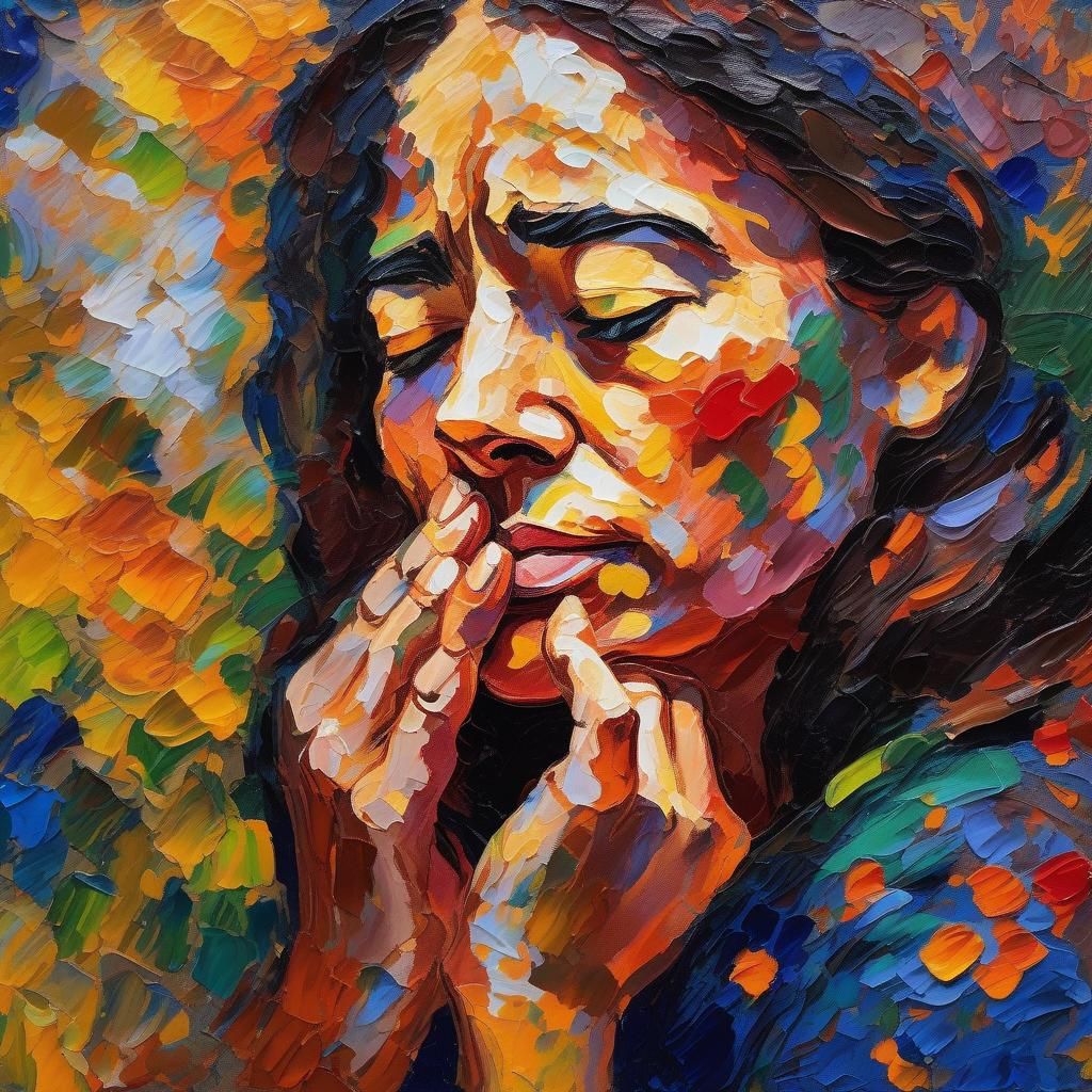 Expressive Portrait in Neo-Impressionism Style