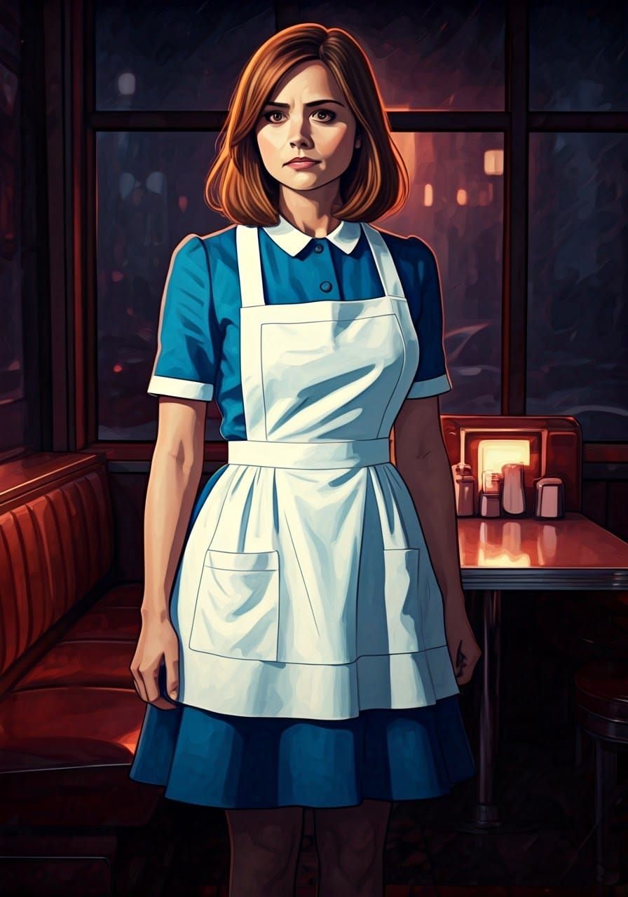 Clara Oswald in Gritty End-Times Diner Scene