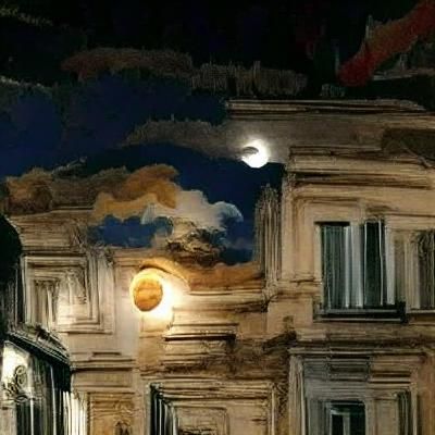 Romantic Moonlit Stroll in Rome