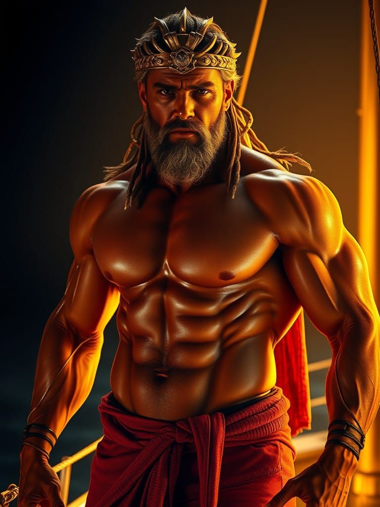 God of Luxury and Power in Impressionist Style