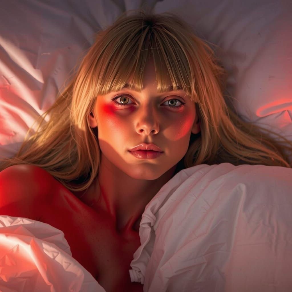 Sleepy European Beauty in Morning Light