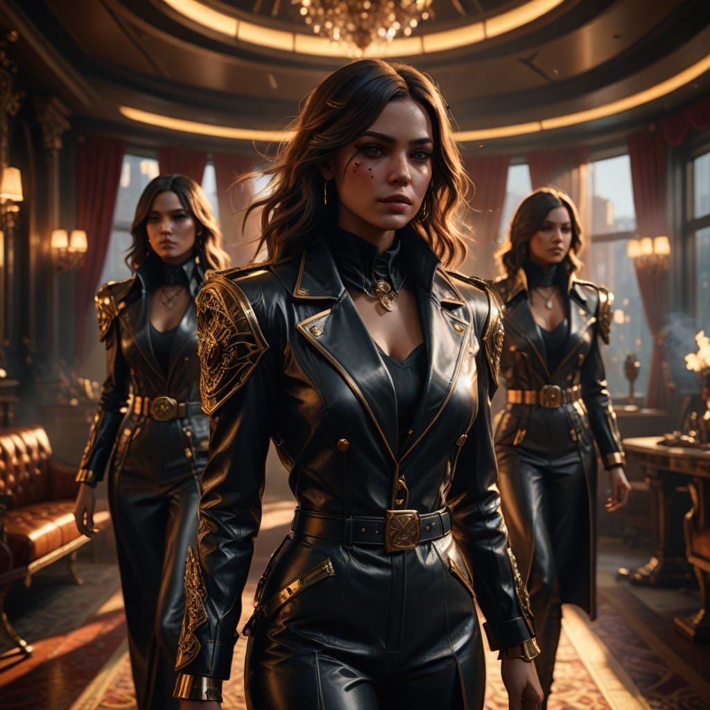 Three Powerful Women Dominate a Luxurious Setting