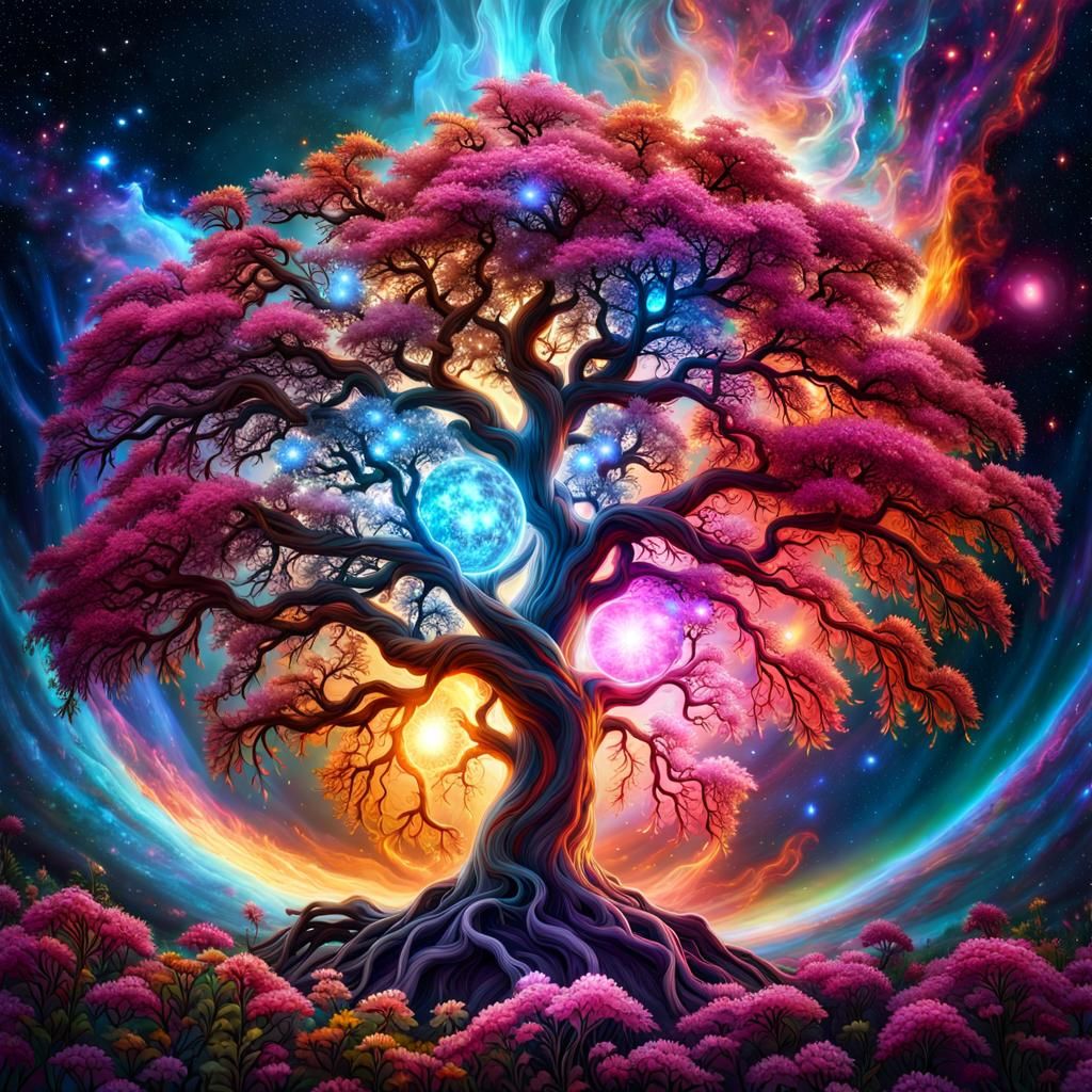Crystal Nebula Tree Holds the Universe