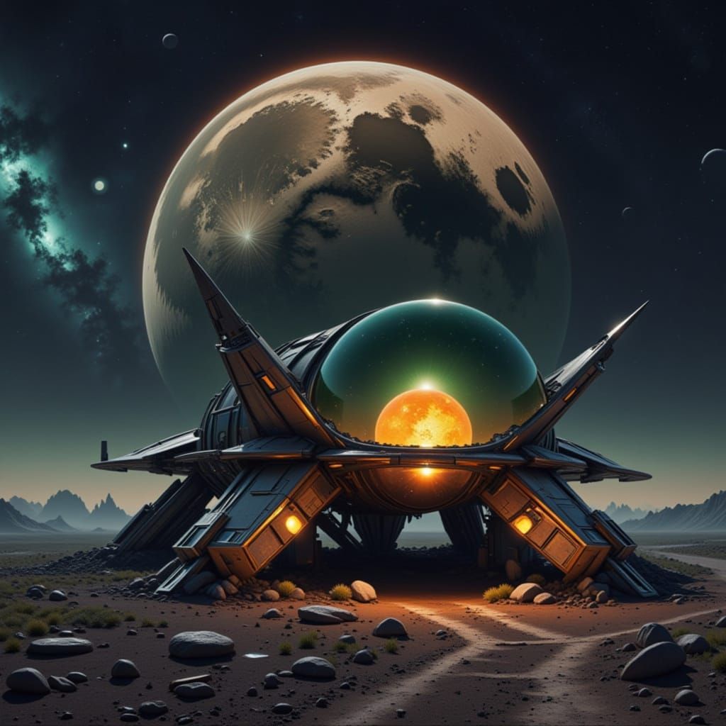 AI Generated Science Fiction Scene