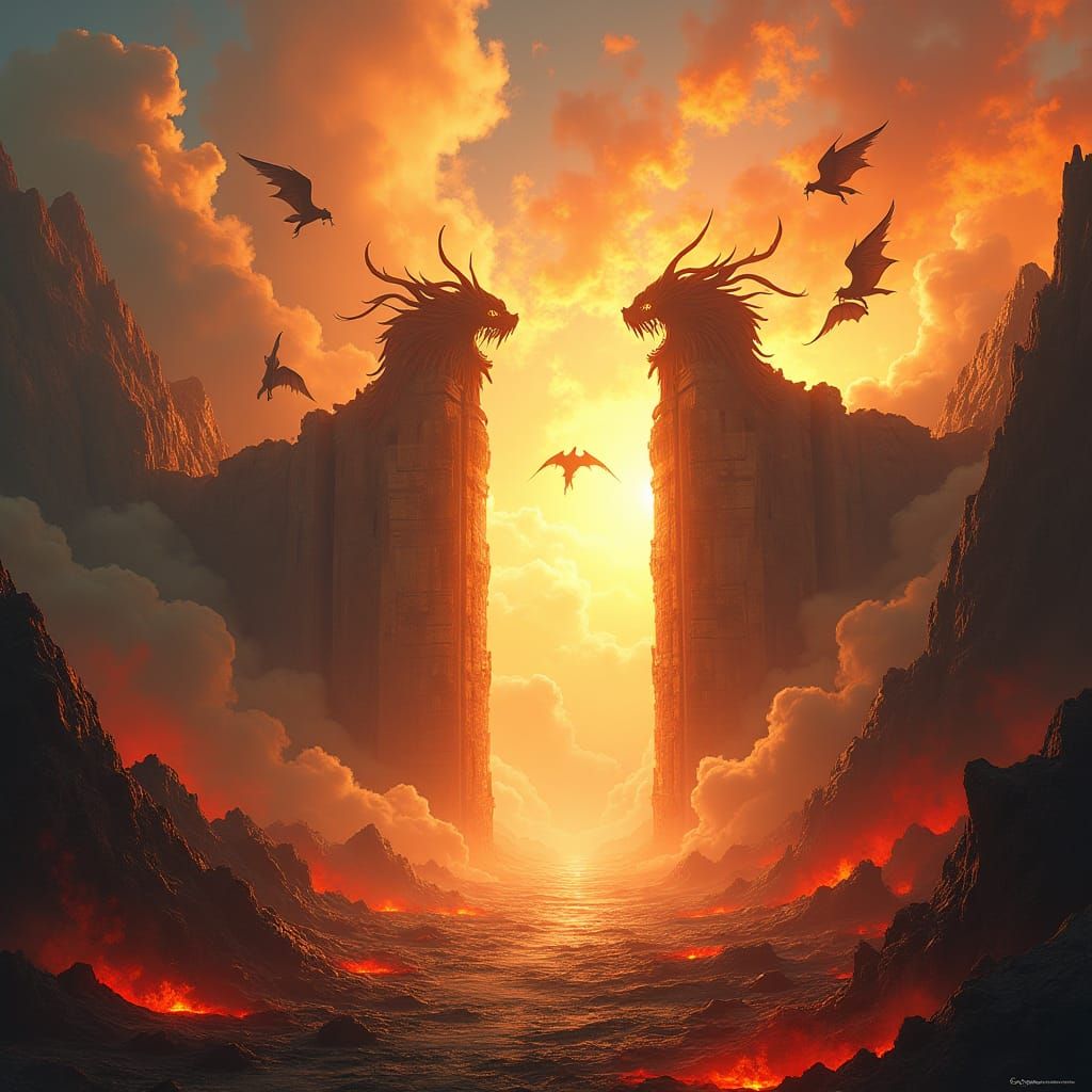 Infernal Heaven: Fiery Chaos Overtakes Paradise