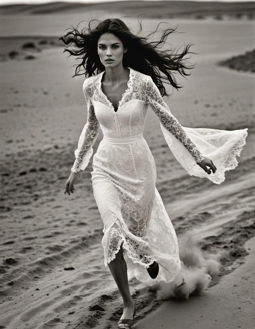 Running around aimlessly.