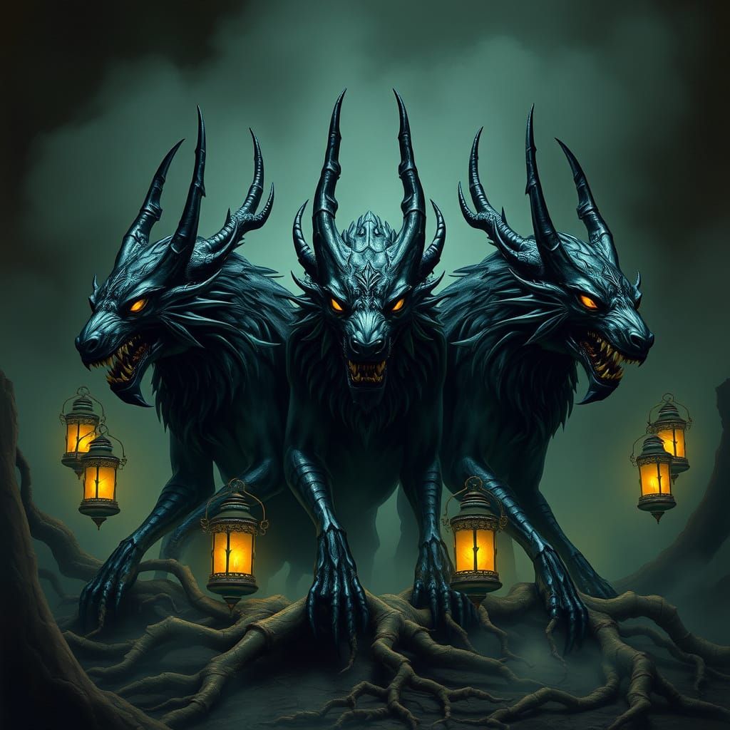 Majestic, Biomechanical Cerberus Guards the Underworld Gates