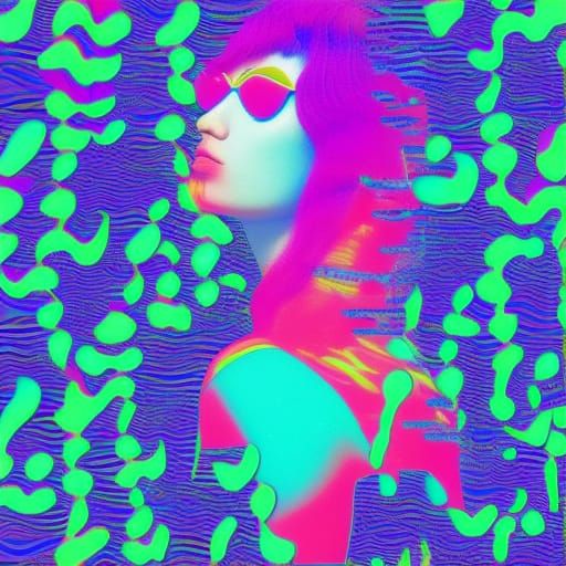 Psychedelic Vaporwave Seapunk Dreamscape
