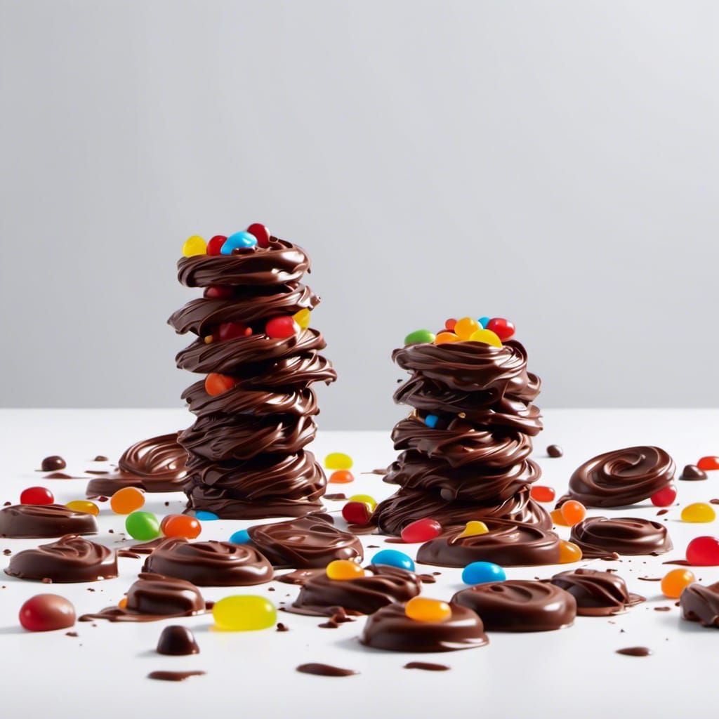 Chocolate Tornado Against White Sky