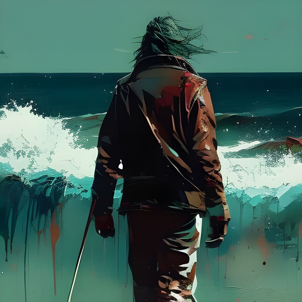 Waves Crashing: Textured Speedpaint Fine Art