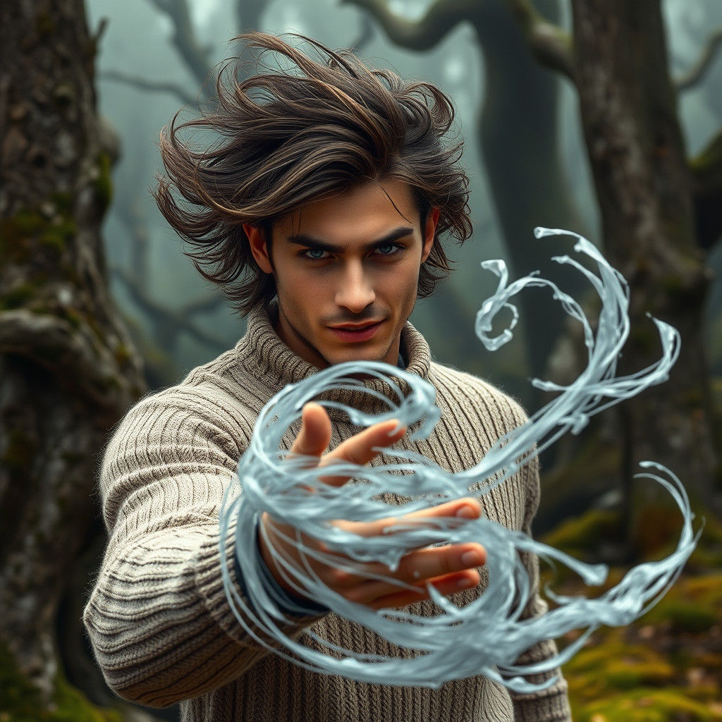 Wind Mage Summons a Tempest in Digital Matte Painting