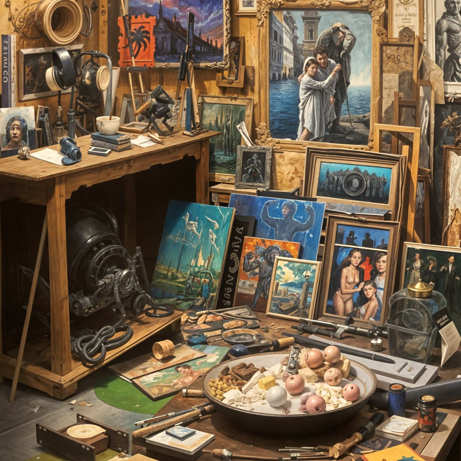 Abstract Chaos in a Vibrant Aesthetic