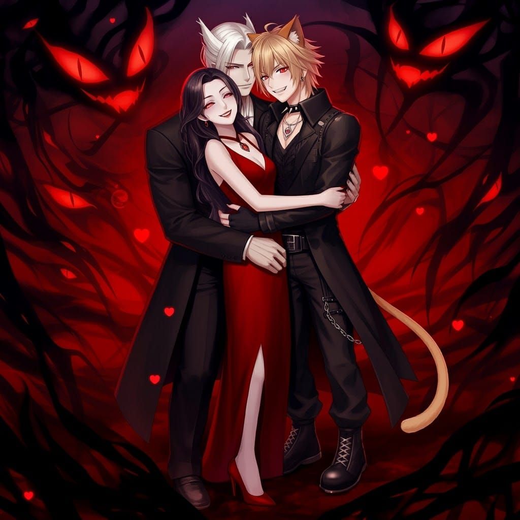 Catboy, Vampire, and Vampiress