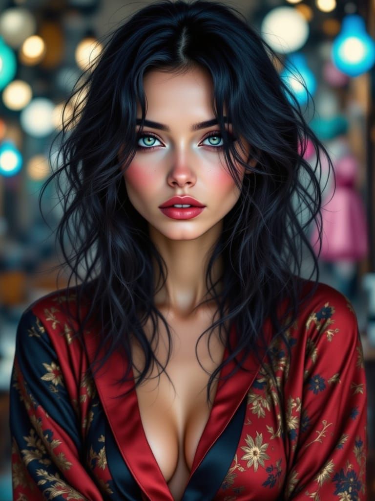 Ultra-Hyper-Realistic Pin-Up Portrait in Dreamlike Lighting