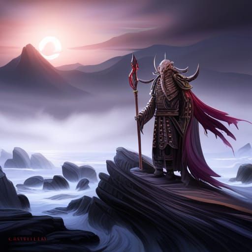 Cthulhu Samurai: Detailed Matte Painting