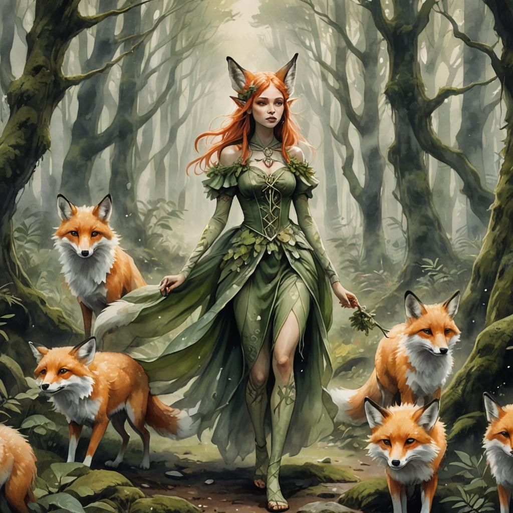 👉🇨🇳A surreal dress worn by a beautiful elf girl. The elf ...