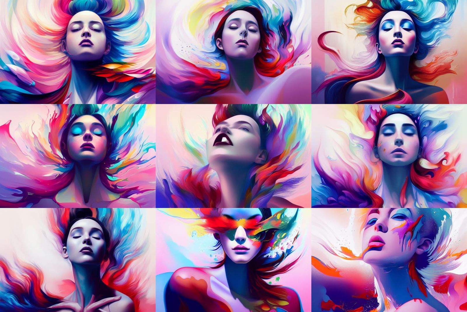 Vibrant Digital Illustration with Fractal Details