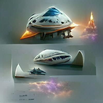 Futuristic Spaceship Concept Art