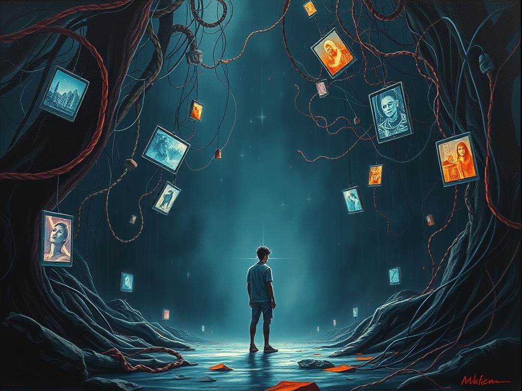 Surreal Cybernetic Dreamscape in Cyberpunk Style