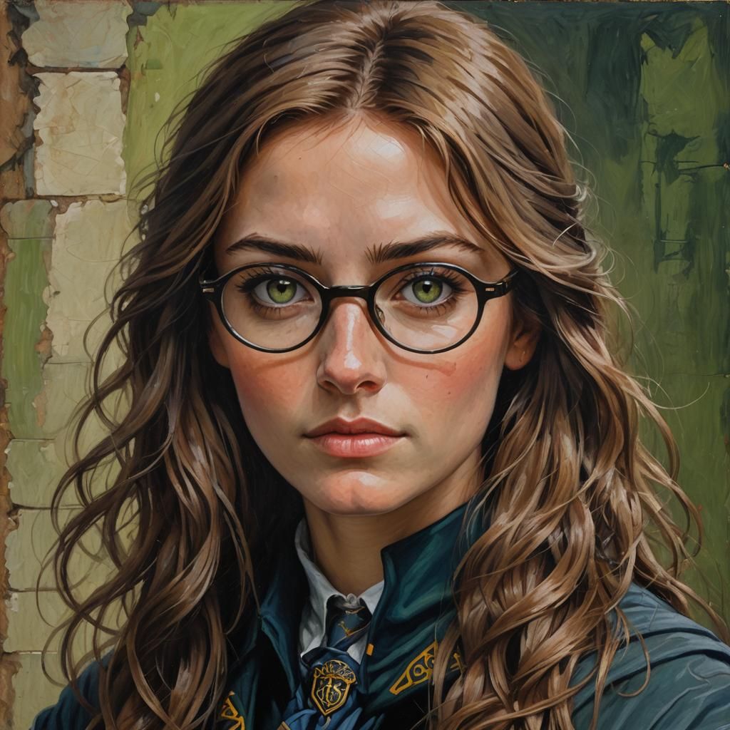 Portrait of a Ravenclaw Girl in Oil Paint