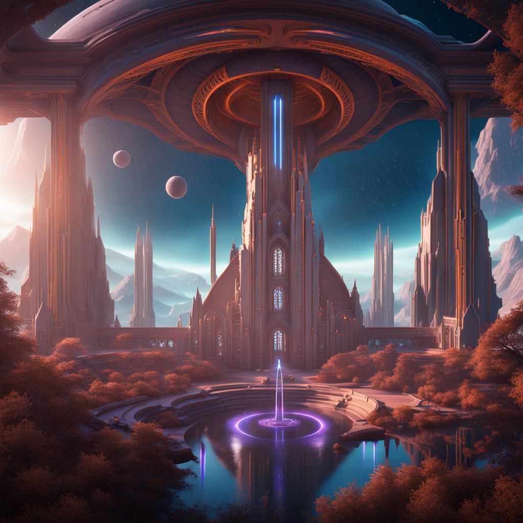 Detailed Matte Painting of Galactic Federation